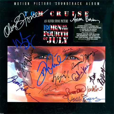 Born On The 4th Of July Cast Signed By 14 Movie Soundtrack - Zion Graphic Collectibles