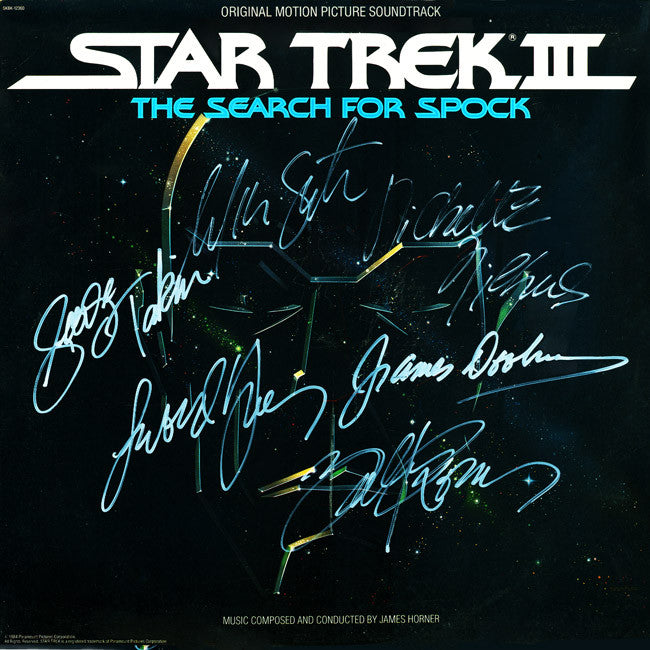Star Trek III The Search For Spock Cast Signed by 10 Laser Disc - Zion Graphic Collectibles