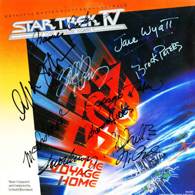 Star Trek IV The Voyage Home Cast Signed by 11 Movie Soundtrack - Zion Graphic Collectibles