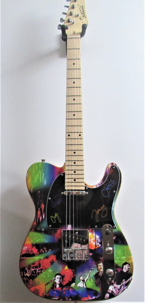 Coldplay Autographed Custom Guitar - Zion Graphic Collectibles
