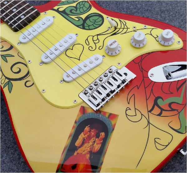 Jimmy Hendrix Custom Comemorative Monterey Festival Guitar - Zion Graphic Collectibles