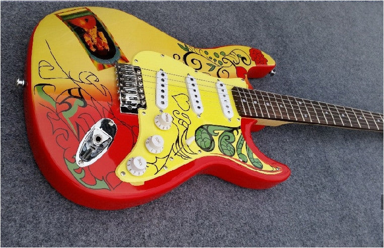 Jimmy Hendrix Custom Comemorative Monterey Festival Guitar - Zion Graphic Collectibles