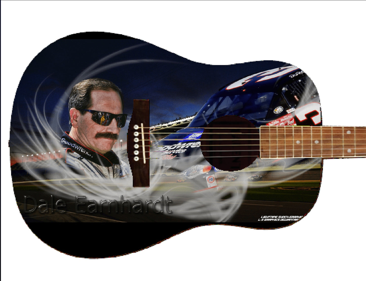 Dale Earnhardt Custom Guitar - Zion Graphic Collectibles