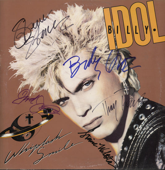 Billy Idol Band Signed Whiplash Smile Album - Zion Graphic Collectibles