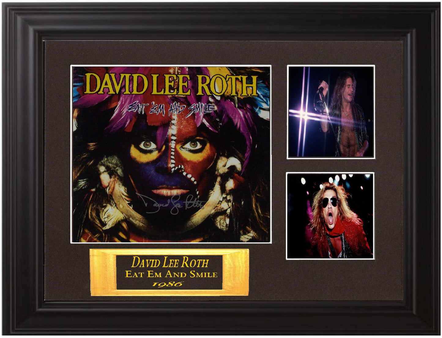 David Lee Roth Autographed Lp "Eat 'Em and Smile" - Zion Graphic Collectibles