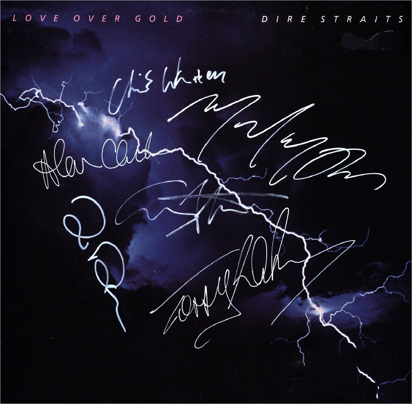 Dire Straits Autographed Lp "Love Over Gold" - Zion Graphic Collectibles