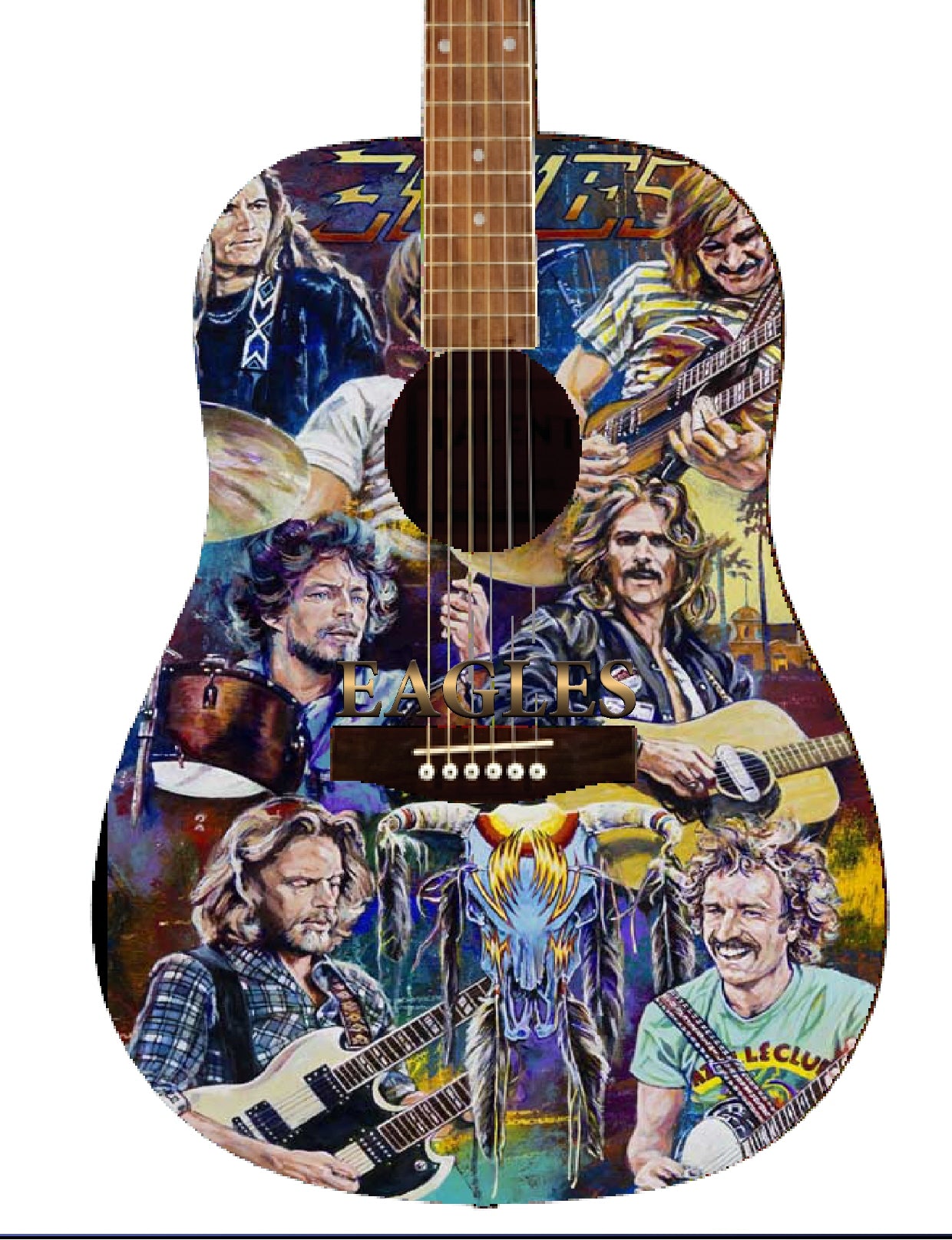 Eagles Custom Guitar - Zion Graphic Collectibles