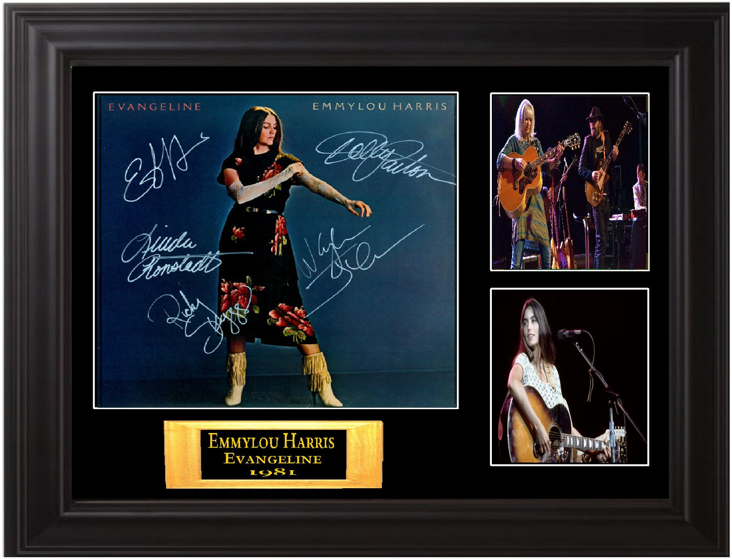 Emmylou Harris Band Signed Evangeline Album - Zion Graphic Collectibles