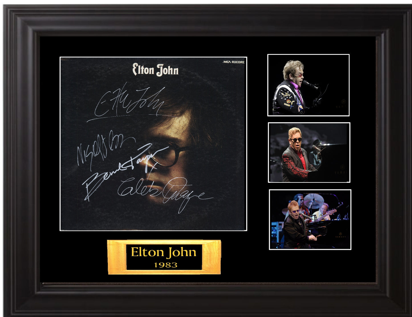 Elton John Band Autographed LP - Zion Graphic Collectibles