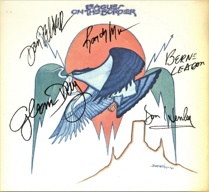 The Eagles Band Signed On The Border Album - Zion Graphic Collectibles