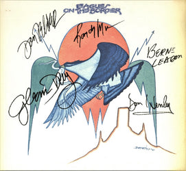 The Eagles Band Signed On The Border Album - Zion Graphic Collectibles