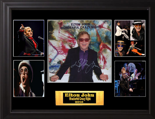 Elton John Autographed Wonderful Crazy Night LP Flat - Zion Graphic Collectibles