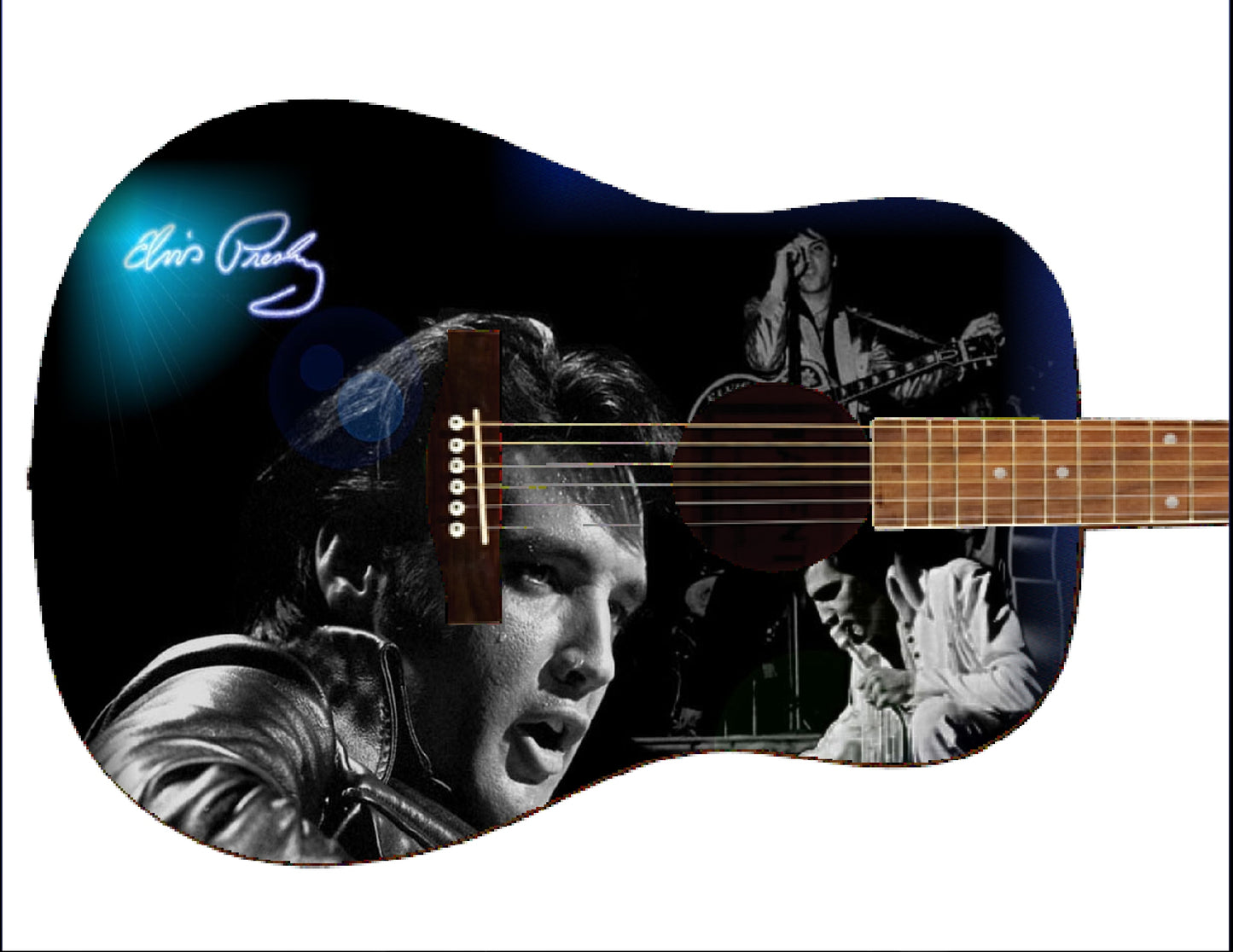 Elvis Presley Custom Guitar - Zion Graphic Collectibles