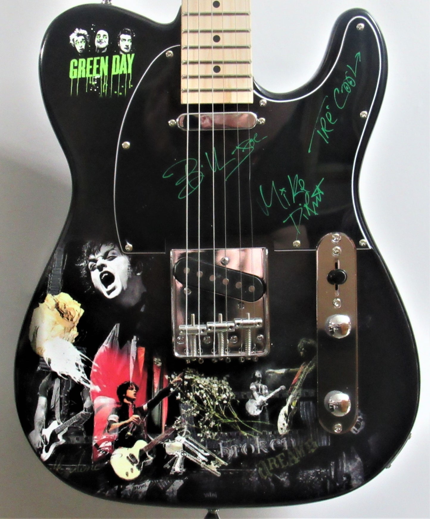 Green Day Autographed Guitar - Zion Graphic Collectibles