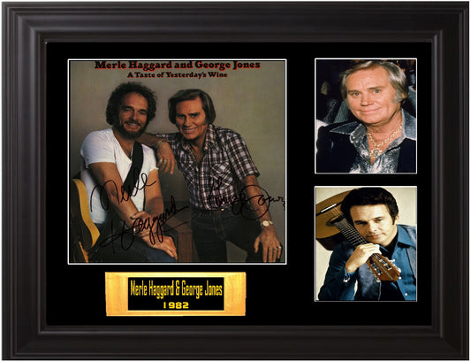 Merle Haggard & George Jones Autographed LP - Zion Graphic Collectibles