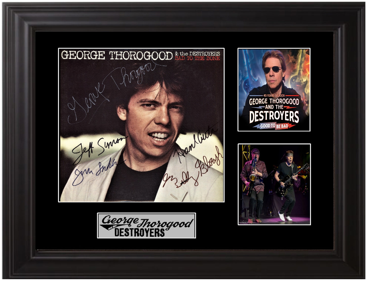 George Thorogood Autographed LP - Zion Graphic Collectibles