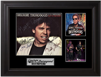 George Thorogood Autographed LP - Zion Graphic Collectibles