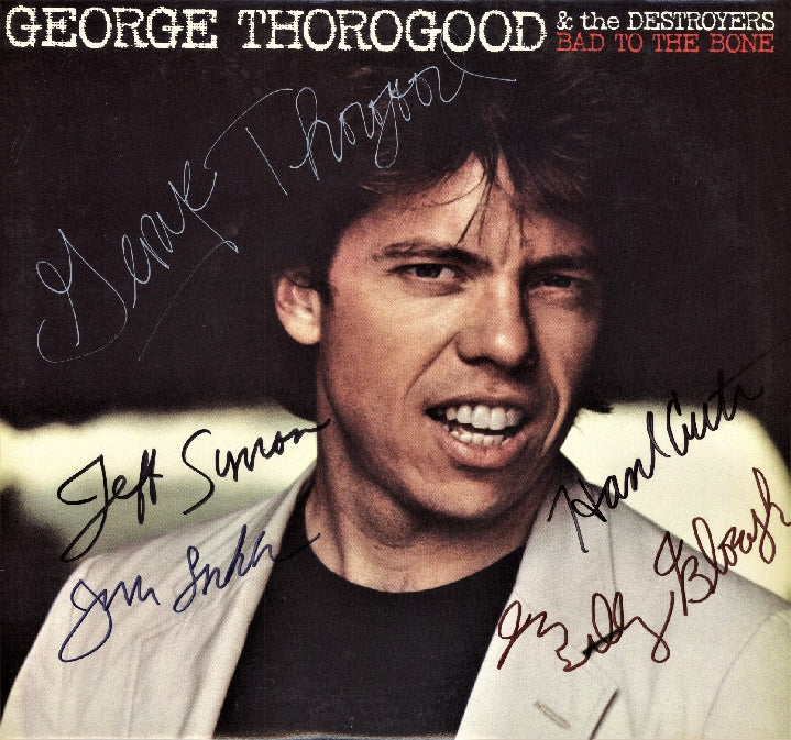 George Thorogood Autographed LP - Zion Graphic Collectibles
