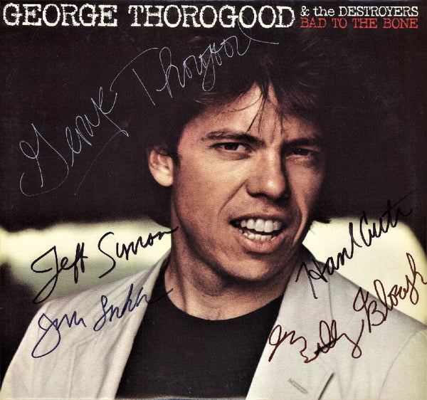 George Thorogood Autographed LP - Zion Graphic Collectibles