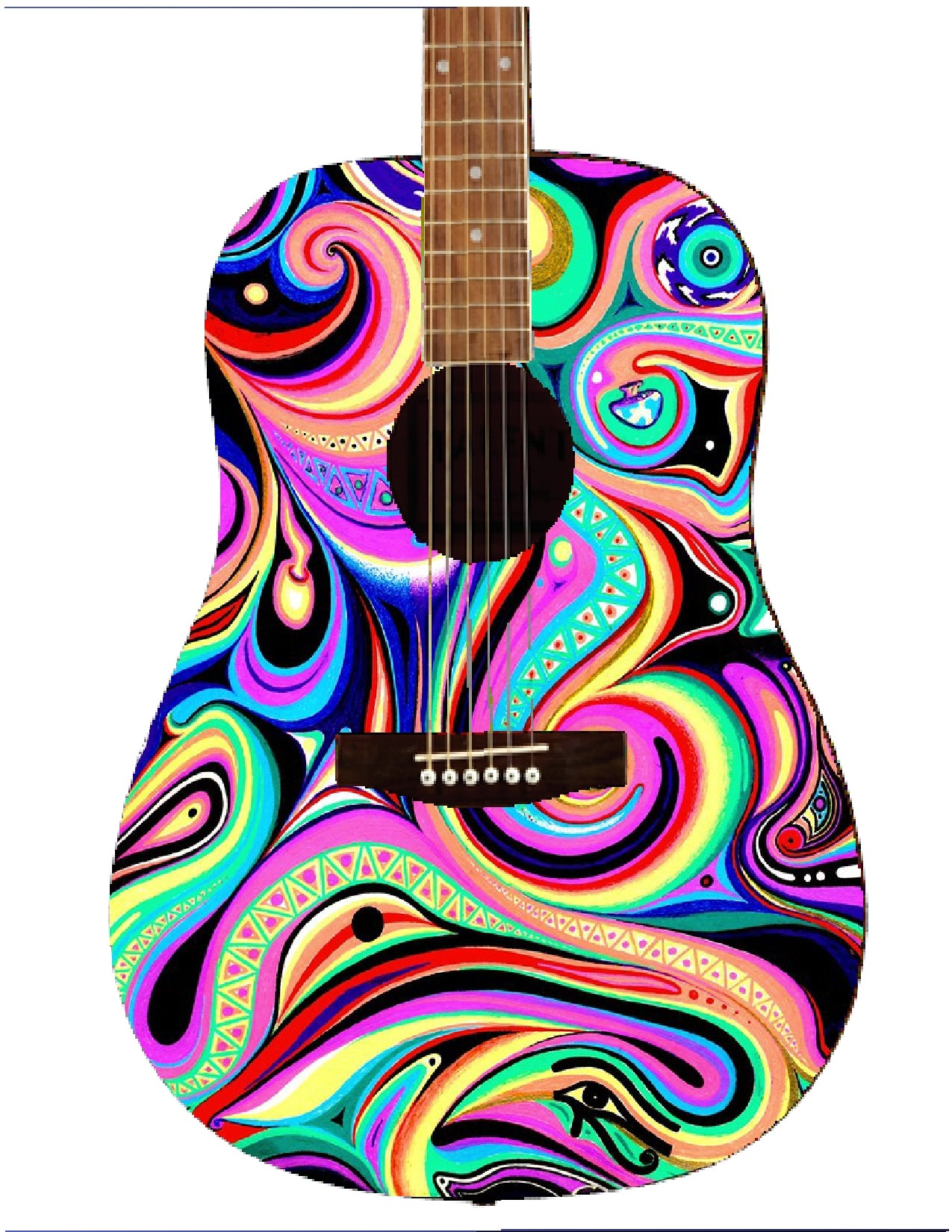 Custom Guitar - Zion Graphic Collectibles