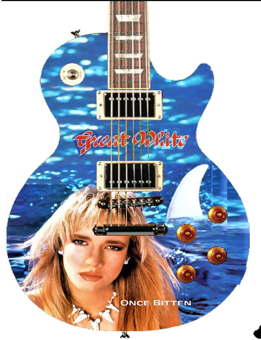 Great White Custom guitar - Zion Graphic Collectibles