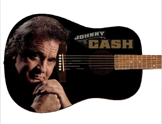 Johnny Cash Custom Guitar - Zion Graphic Collectibles