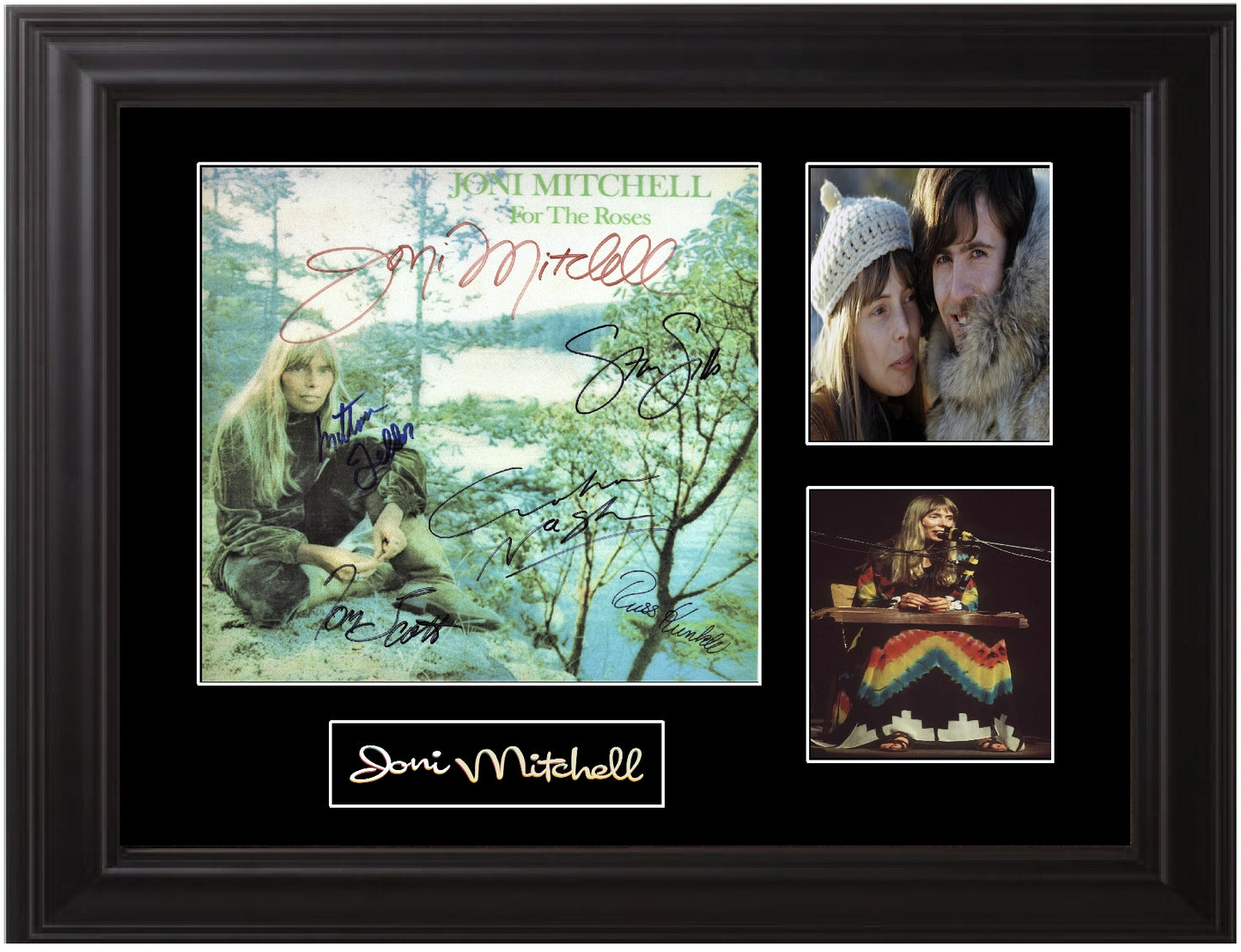 Joni Mitchell Signed For The Roses Lp - Zion Graphic Collectibles