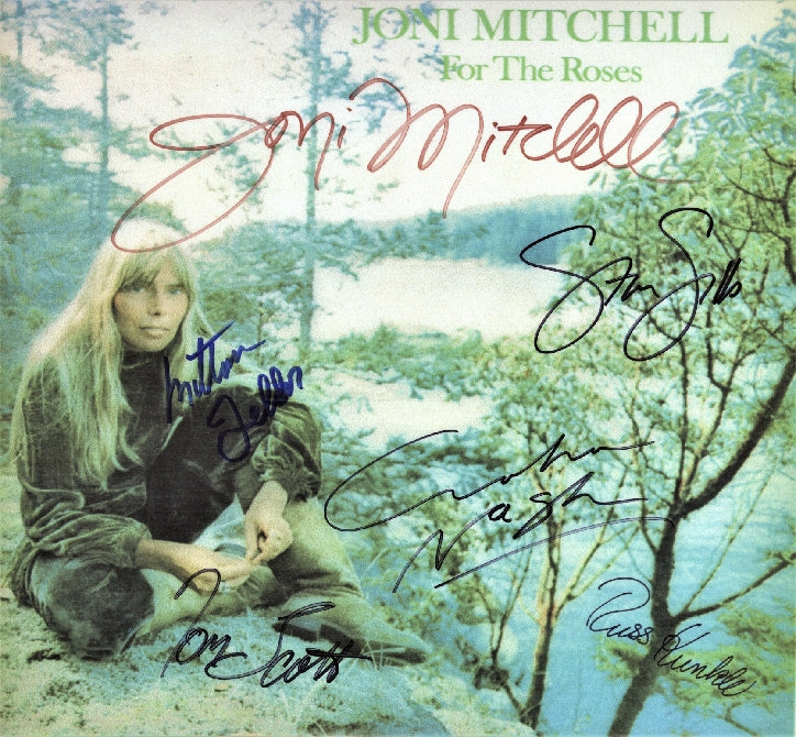 Joni Mitchell Signed For The Roses Lp - Zion Graphic Collectibles