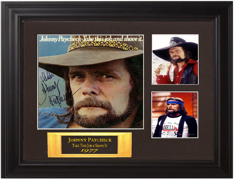 Johnny Paycheck autographed lp - Zion Graphic Collectibles