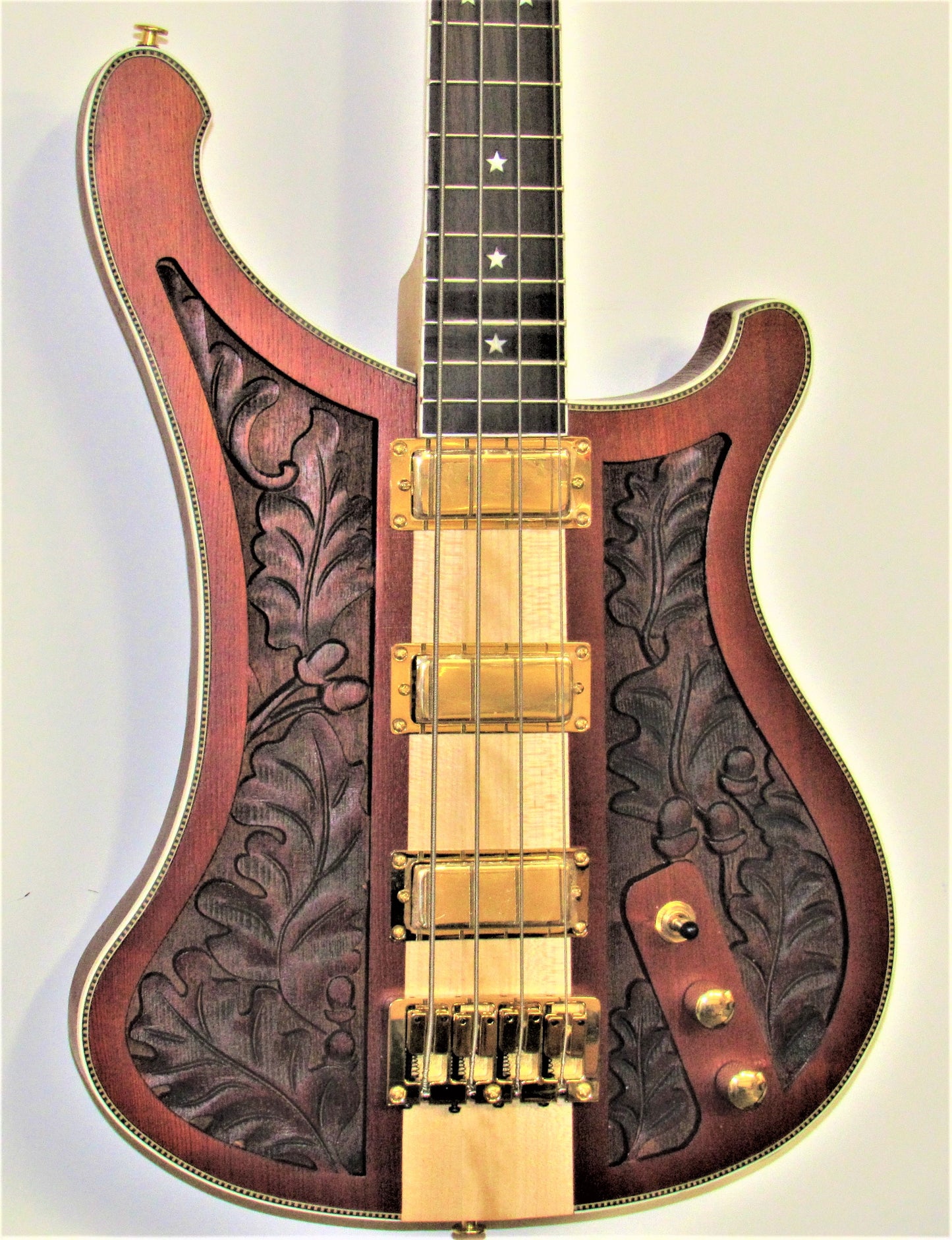 Custom Mahogany Body Lemmy Kilmister 4003 Matte Carved Electric Bass - Zion Graphic Collectibles