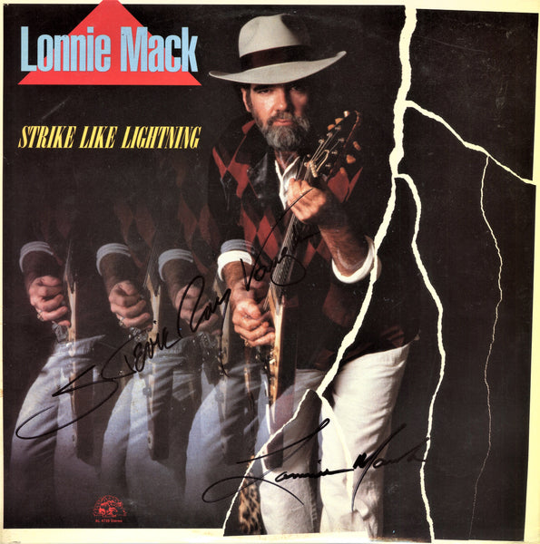 Lonnie Mack/Stevie Ray Vaughan Autographed LP - Zion Graphic Collectibles