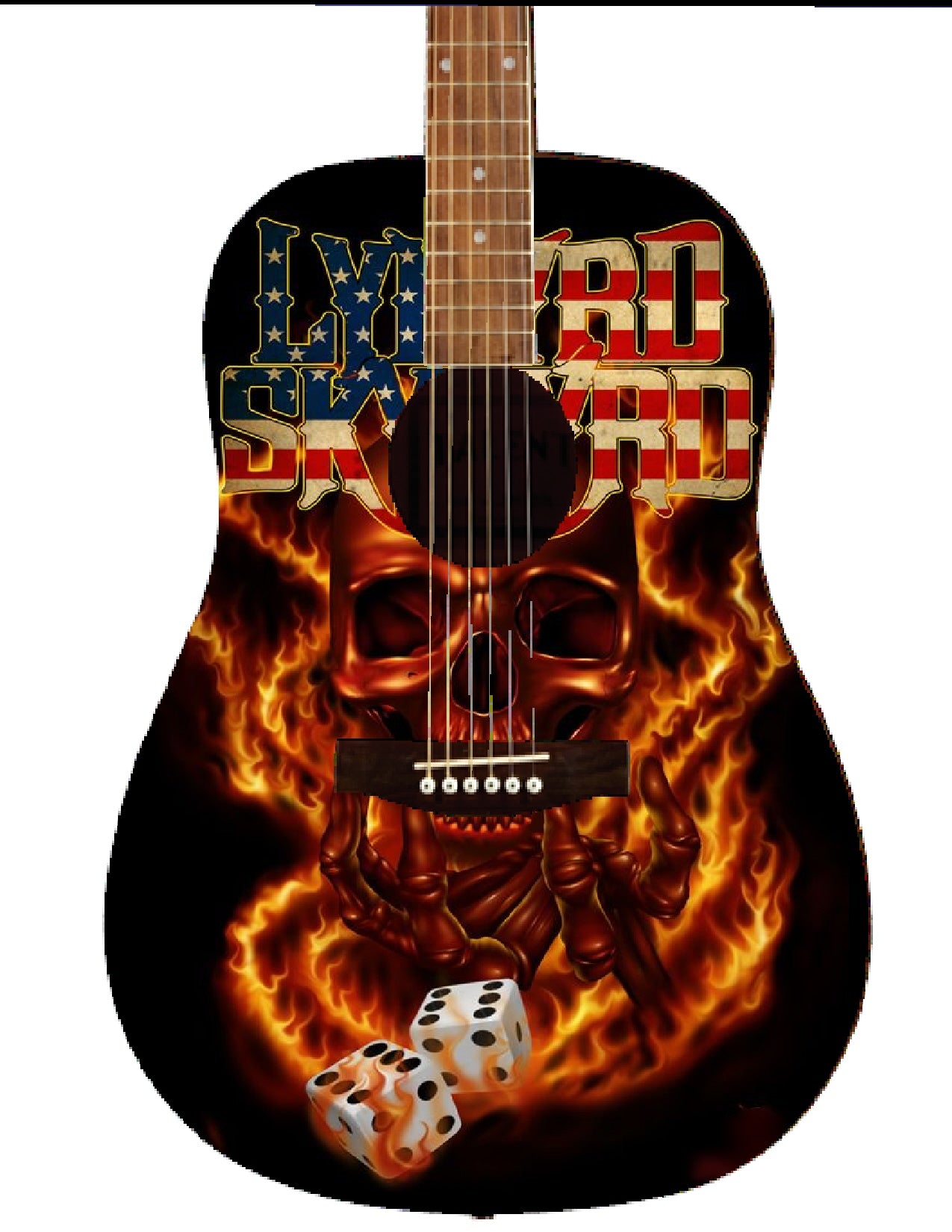 Lynyrd Skynyrd Custom Guitar - Zion Graphic Collectibles