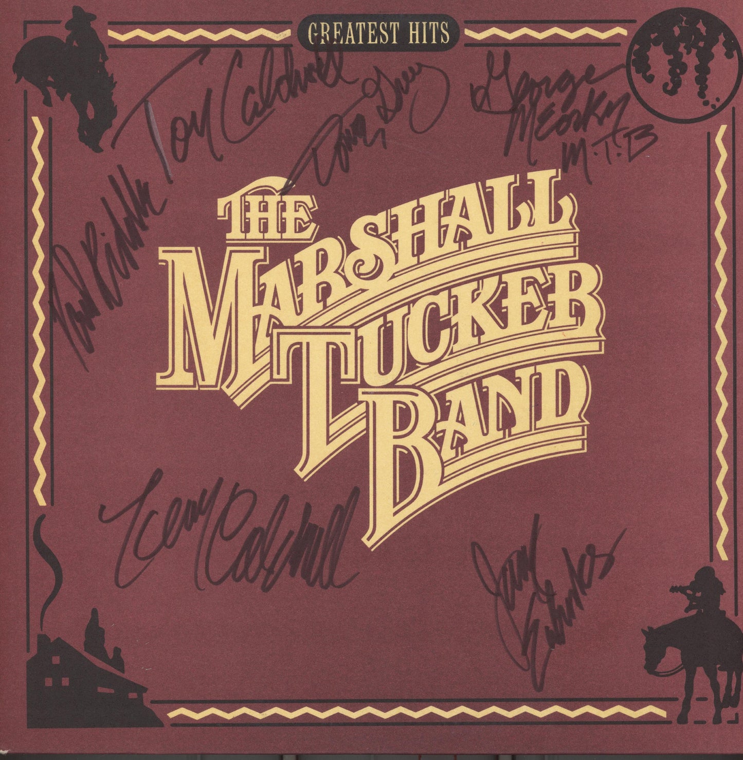 Marshall Tucker Band Autographed lp - Zion Graphic Collectibles