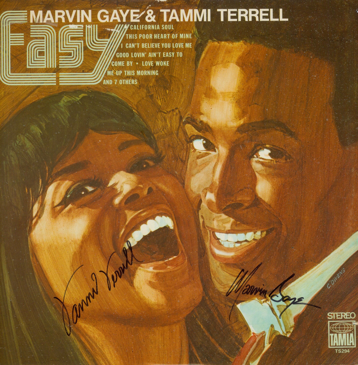 Marvin Gaye & Tammi Terrill Autographed LP - Zion Graphic Collectibles