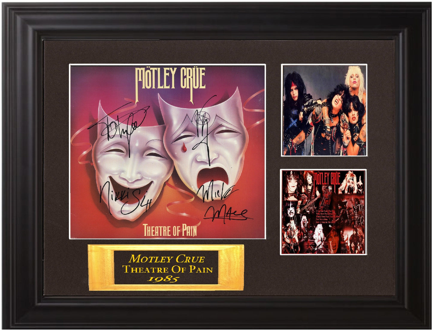 Motley Crue Autographed Lp "Theater of Pain" - Zion Graphic Collectibles