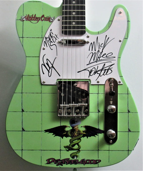 Motley Crue Autographed Guitar - Zion Graphic Collectibles