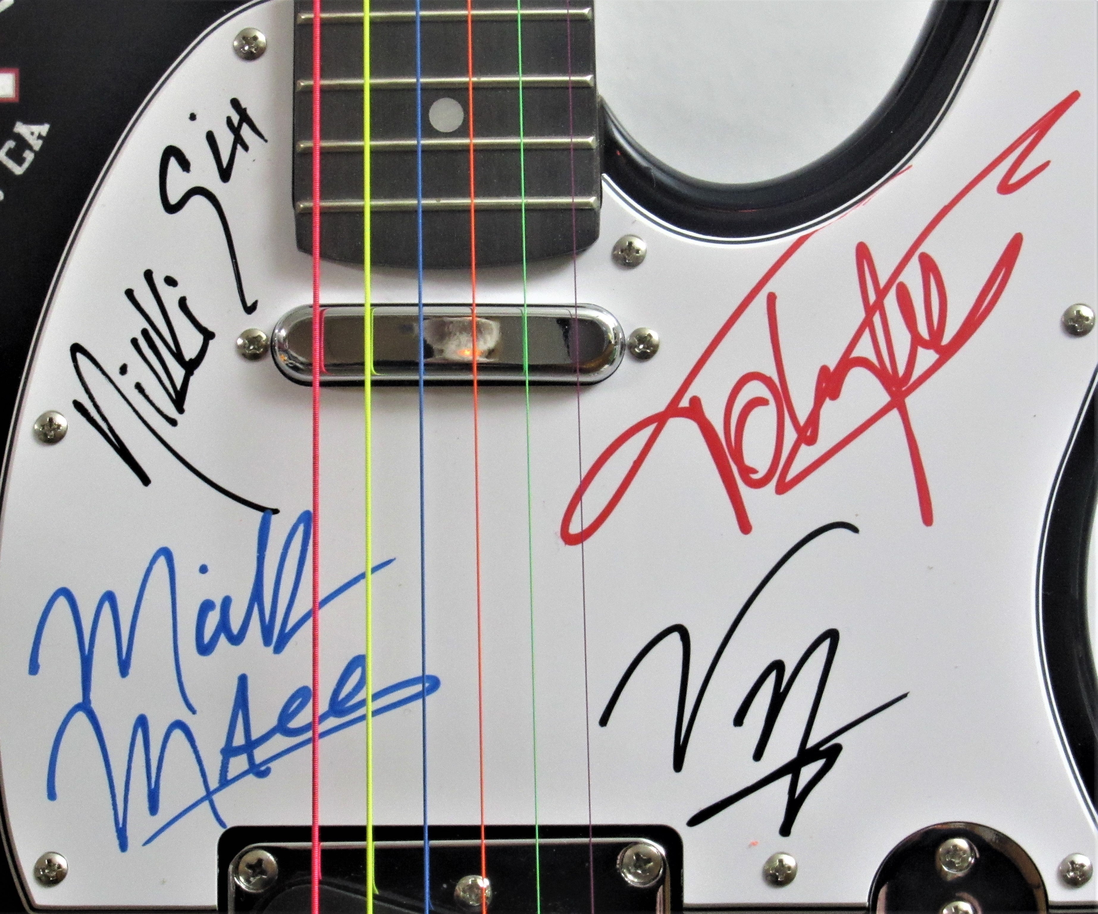 Motley Crue Autographed Guitar | Zion Graphic Collectibles