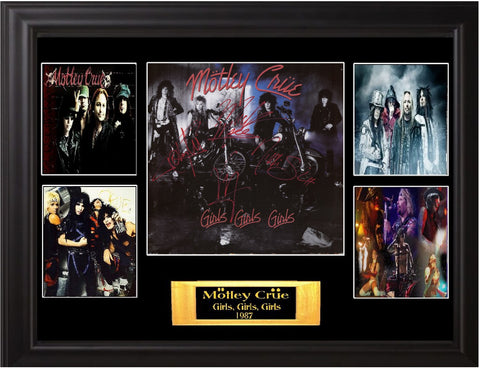Motley Crue Autographed Lp Girls, Girls, Girls - Zion Graphic Collectibles