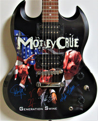 Motley Crue Autographed Generation Swine Guitar - Zion Graphic Collectibles