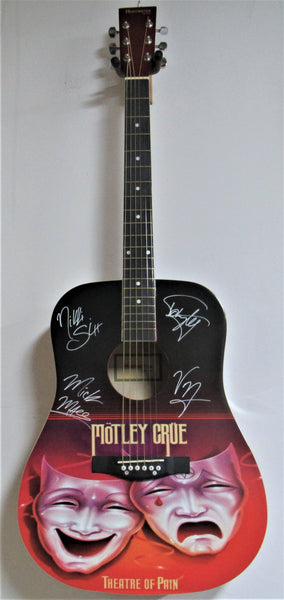 Motley Crue "Theatre Of Pain" Autographed Guitar - Zion Graphic Collectibles