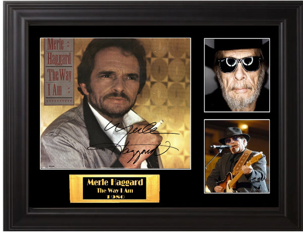Merle Haggard Autographed lp