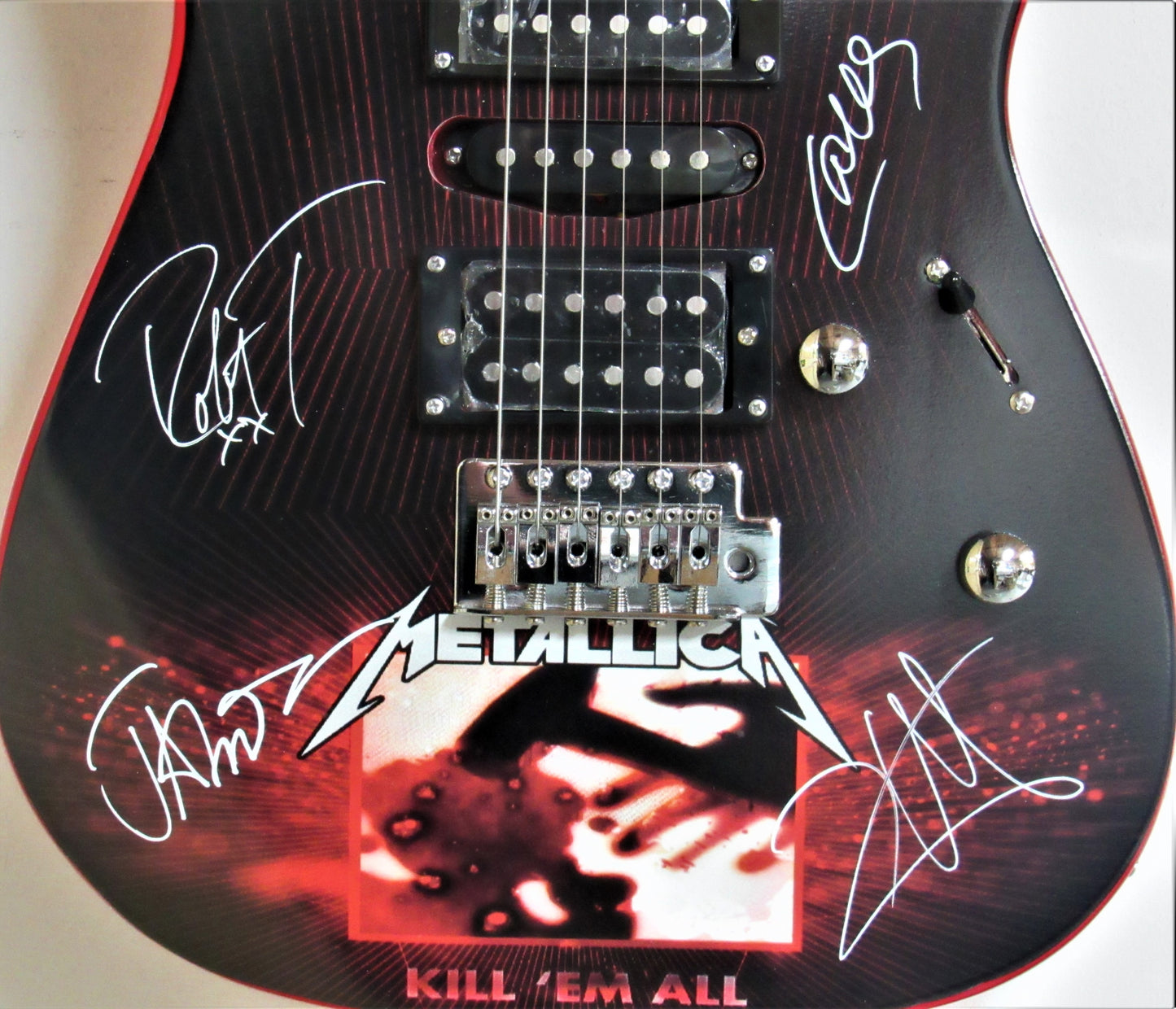 Metallica - Band Autographed Electric Guitar " Kill Em All " - Zion Graphic Collectibles