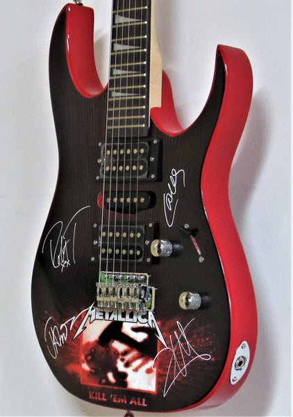 Metallica - Band Autographed Electric Guitar " Kill Em All " - Zion Graphic Collectibles