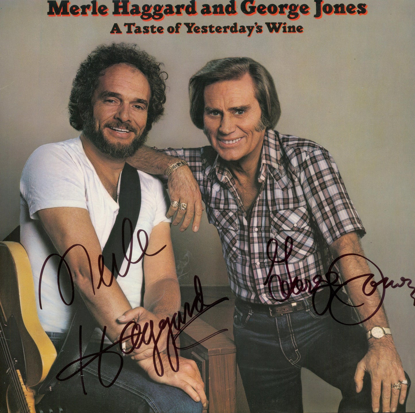 Merle Haggard & George Jones Autographed LP - Zion Graphic Collectibles