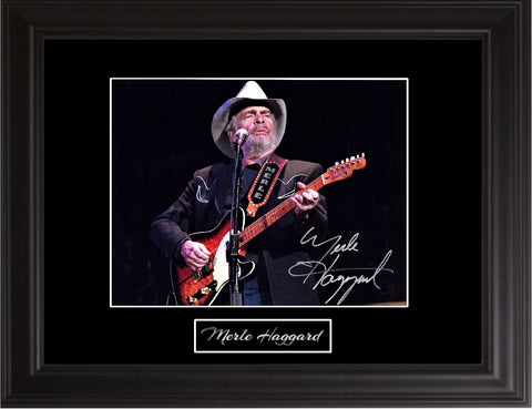 Merle Haggard Autographed Photo - Zion Graphic Collectibles