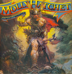Molly Hatchet Autographed lp - Zion Graphic Collectibles