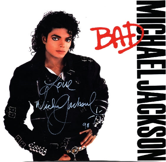 Michael Jackson Autographed Bad LP - Zion Graphic Collectibles