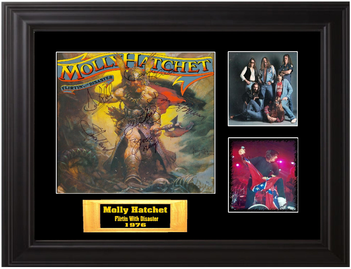 Molly Hatchet Autographed lp - Zion Graphic Collectibles