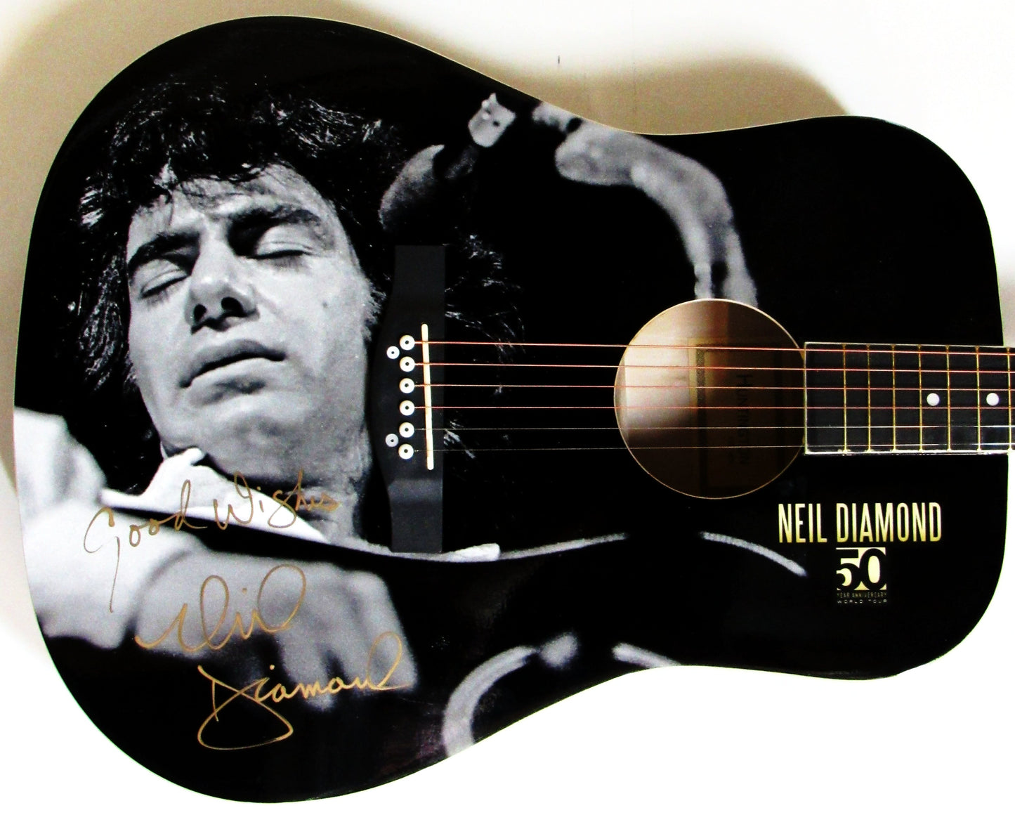 Neil Diamond Autographed Guitar - Zion Graphic Collectibles