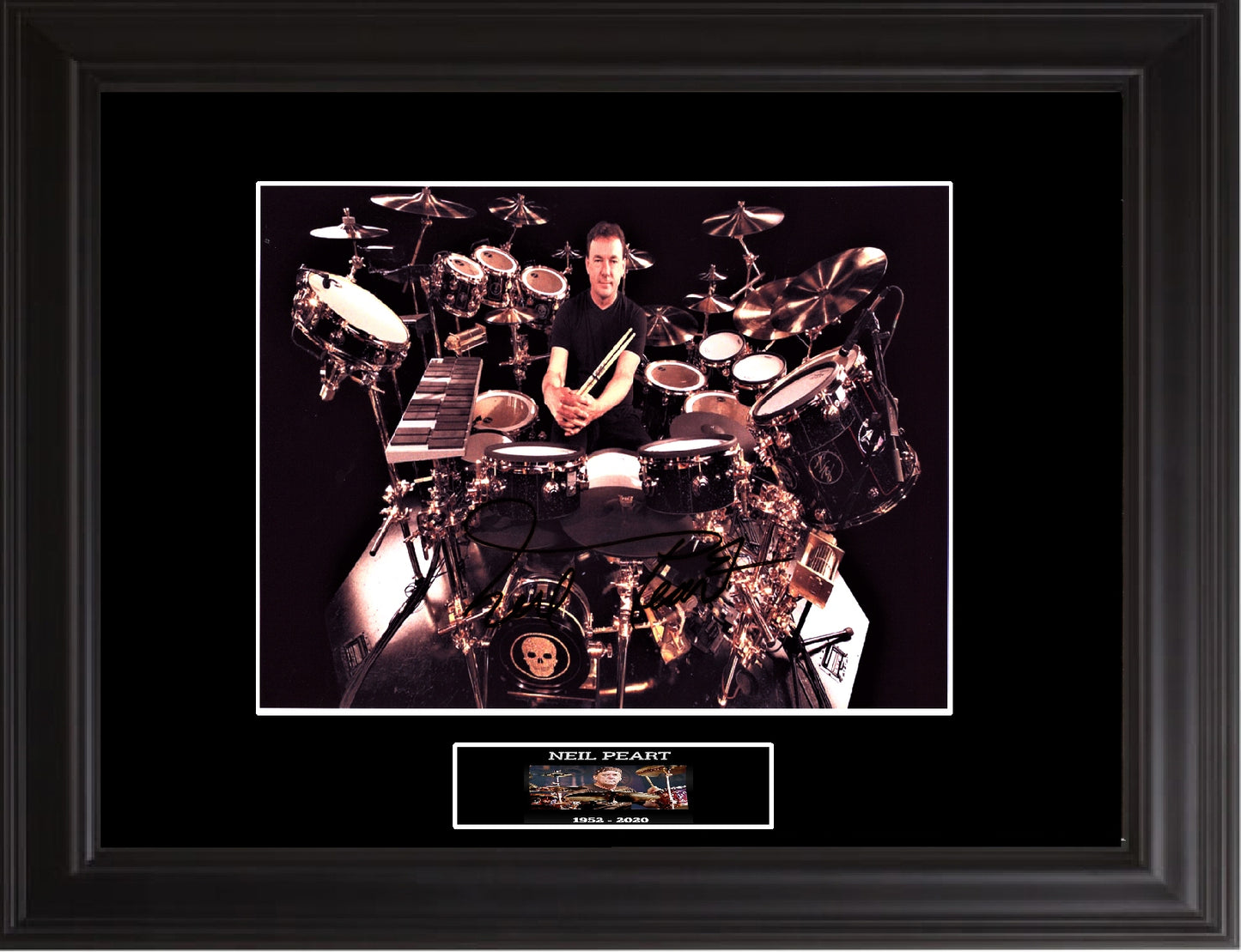 Neil Peart Autographed Photo - Zion Graphic Collectibles